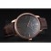 Swiss Vacheron Constantin Patrimony Grand Taille Grey Dial Rose Gold Diamonds Case Brown Leather Bracelet  1454172