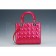 Dior Small  Lady Cannage Bag Patent Leather Fuchsia