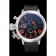 U-Boat 1001 Orange On Black Dial Stainless Steel Case Rubber Bracelet  622716