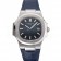 Patek Philippe Nautilus Blue Dial Brushed Stainless Steel Case Blue Leather Strap