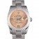 Rolex Datejust Polished Stainless Steel Orange Flowers Dial Diamond Plated
