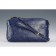 Burberry Check Embossed Dark Blue Leather Clutch Bag 18926913