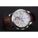 Patek Philippe Chronograph White Dial Blue Hands Stainless Steel Case Brown Leather Strap