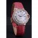 Swiss Cartier Ballon Bleu de Cartier White Dial Diamonds Case Pink Leather Bracelet  622553