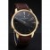 Swiss Vacheron Constantin Patrimony Grand Taille Black Dial Gold Case Brown Leather Bracelet  1454178