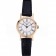 Longines La Grande Classique White Round Dial Gold Case Black Leather Band Small  622383
