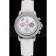 Omega De Ville Chronograph White Dial Stainless Steel Diamond Case White Leather Bracelet  622453