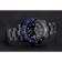 Swiss Rolex GMT Master II Black Dial Blue And Black Bezel Black PVD Case And Bracelet