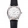 Swiss Rolex Datejust White Dial Stainless Steel Case Black Leather Strap