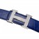 Hermes Alligator Blue With Silver "H" Buckle Closure Belt