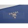 Prada Saffiano Leather Zip Around Dark Blue Wallet