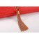 Saint Laurent Monogram Tassel Clutch Python Leather Gold Hardware Red Bag 18926882