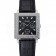 Piaget Emperador Limited Edition Black Dial Engraved Silver Case Black Leather Bracelet  1454136