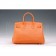 Hermes Birkin Horse Embossed Gold Hardware Tote Orange