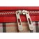 Burberry House Check And Red Leather Trim Bowling Bag 18927035
