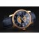 Swiss Cartier Rotonde Small Complication Blue Dial Gold Diamond Case Blue Leather Strap
