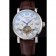 Patek Philippe Grand Complications Stainless Steel Case White Dial Roman Numerals Brown Leather Bracelet 622257