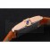 Cartier Tank Anglaise White Tiger Dial Gold Case Orange Leather Bracelet