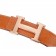 Hermes Orange With Pink Rose "H" Buckle Closure Belt
