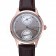 Patek Philippe Geneve Two Dial Gray Dial Rose Gold Bezel Brown Leather Band  622148