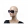Cartier Silver Finish Panthere Black Frame Sunglasses 308264