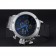 U-Boat Italo Fontana Black Carbon Dial Blue Hour Marks Stainless Steel Case Rubber Bracelet  622708
