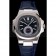 Patek Philippe Nautilus Blue Dial Stainless Steel Case Blue Leather Strap