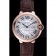 Swiss Cartier Ballon Bleu Brown Leather Bracelet  622064