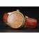 Swiss Rolex Cellini Gold Dial Roman Numerals Gold Case Light Brown Leather Strap