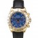 Rolex Daytona Gold Case Blue Dial Black Leather Strap