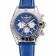 Breitling Chronomat Patrouille De France Blue Dial Stainless Steel Case Blue Leather Strap