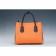 Prada Medium Bicolor Orange And Black Leather Satchel  18927300