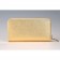 Prada Saffiano Leather Zip Around Small Gold Wallet