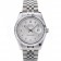 Rolex Swiss DateJust Stainless Steel Ribbed Bezel Silver Dial 41996