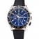 Omega Seamaster Aqua Terra Chrono GMT Black Dial Black Leather Bracelet  622535