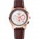 Longines Column Wheel White Dial Gold Case Brown Leather Strap