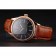 Swiss Rolex Cellini Black Dial Roman Numerals Rose Gold Case Light Brown Leather Strap