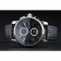 Montblanc Chronograph Black Dial Black Leather Bracelet Silver Case 1454111