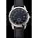 Vacheron Constantin Traditionnelle Black Ship Dial Stainless Steel Case Black Leather Strap