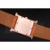 Hermes Heure H Rose Gold Bezel Orange Leather Strap White Dial 80234