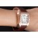 Swiss Cartier Santos Rose Gold with Brown Leather Strap  621522
