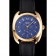 Hermes Dressage Blue Dial Gold Case Black Leather Strap
