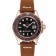 Rolex Yacht Master Black Dial Brown Bezel Rose Gold Case Brown Leather Bracelet 1453860