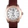 Cartier Calibre White Dial Gold Case Brown Leather Bracelet
