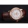 Omega De Ville Prestige White Dial Rose Gold Case Brown Leather Strap