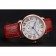 Cartier Ronde Louis Cartier White Dial Gold Case Red Leather Strap