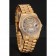 Swiss Rolex Day-Date Diamond Pave Dial Gold Diamond Bracelet 1453956
