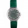 Cartier Ballon Bleu Silver Bezel with Green Dial and Green Leather Band   621553
