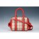 Burberry House Check And Red Leather Trim Bowling Bag 18927035