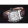 Tag Heuer Monaco Brushed Stainless Steel Case White Dial Brown Leather Strap 98173